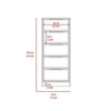 Tuhome Kaia 5 Drawer Dresser, Vertical Dresser, Black/Pine CWC4762